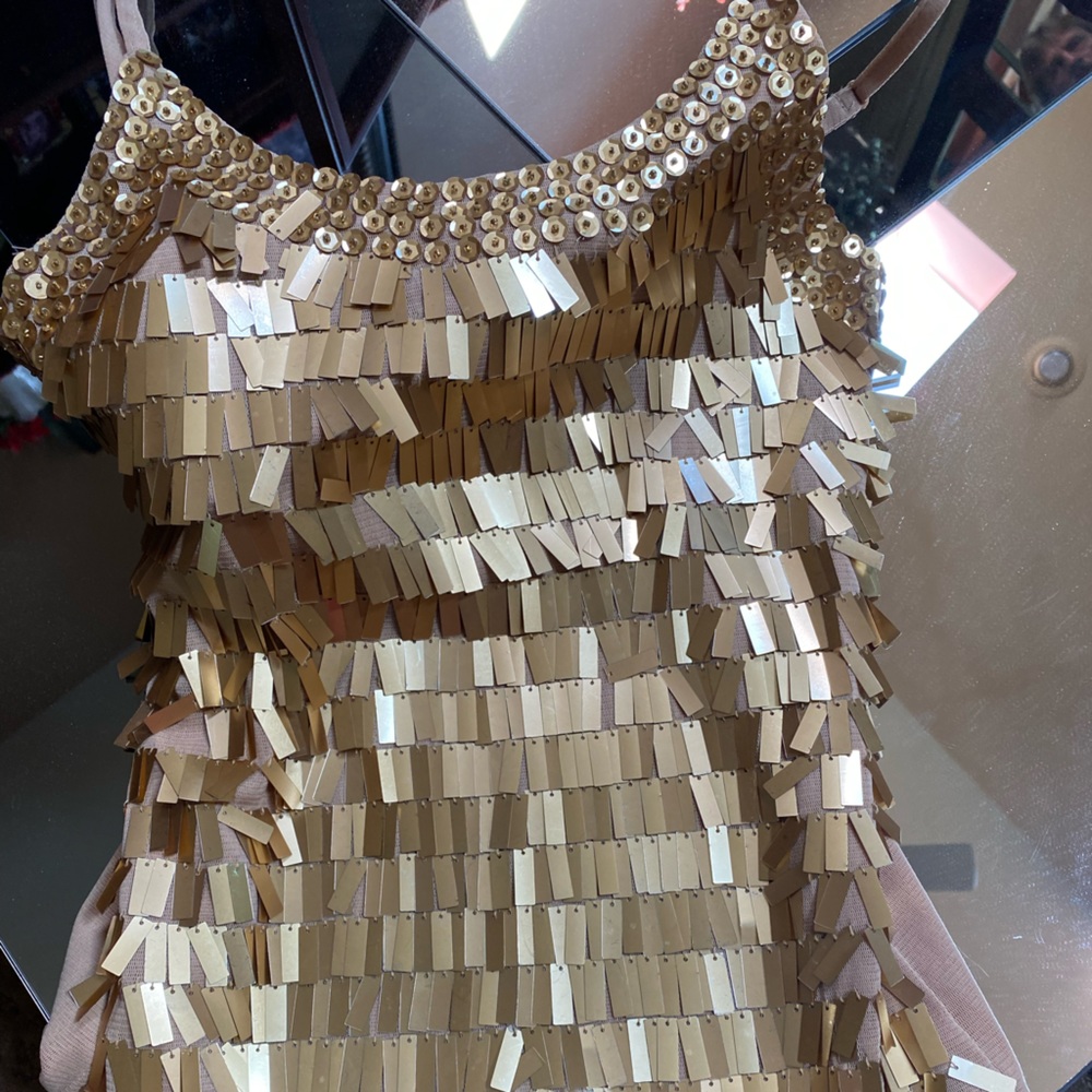 Shimmering Gold dressy tank top